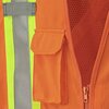 Pioneer Break Away Zip Vest, Orange, 3XL V1021150U-3XL